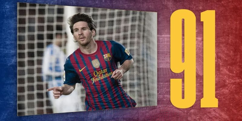 Kỷ lục ghi 91 bàn trong 1 năm là kỷ lục vô tiền khoáng hậu của Messi